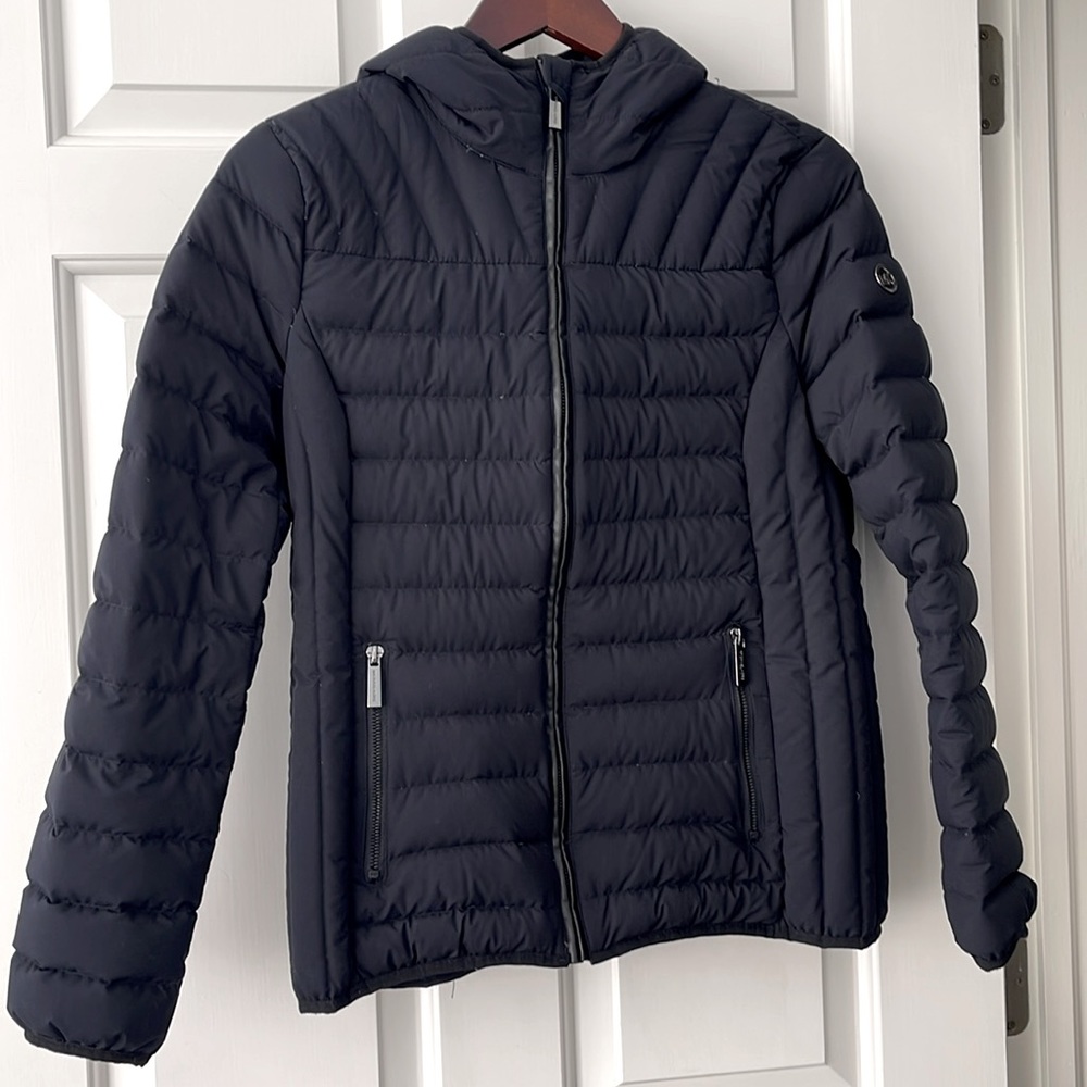 Michael Kors, ladies small navy puffer coat